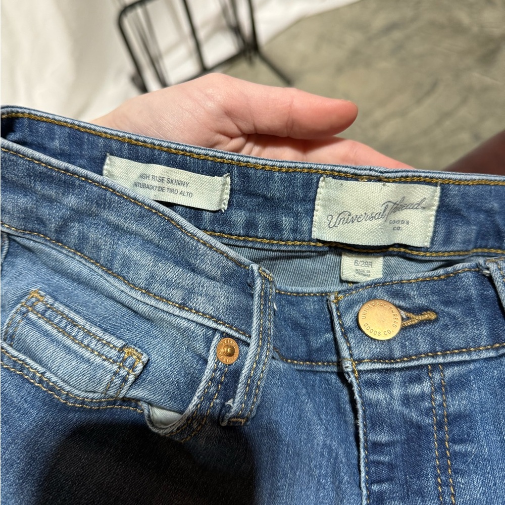 Universal Thread High Rise Skinny Distressed Jeans - Picture 3 of 3